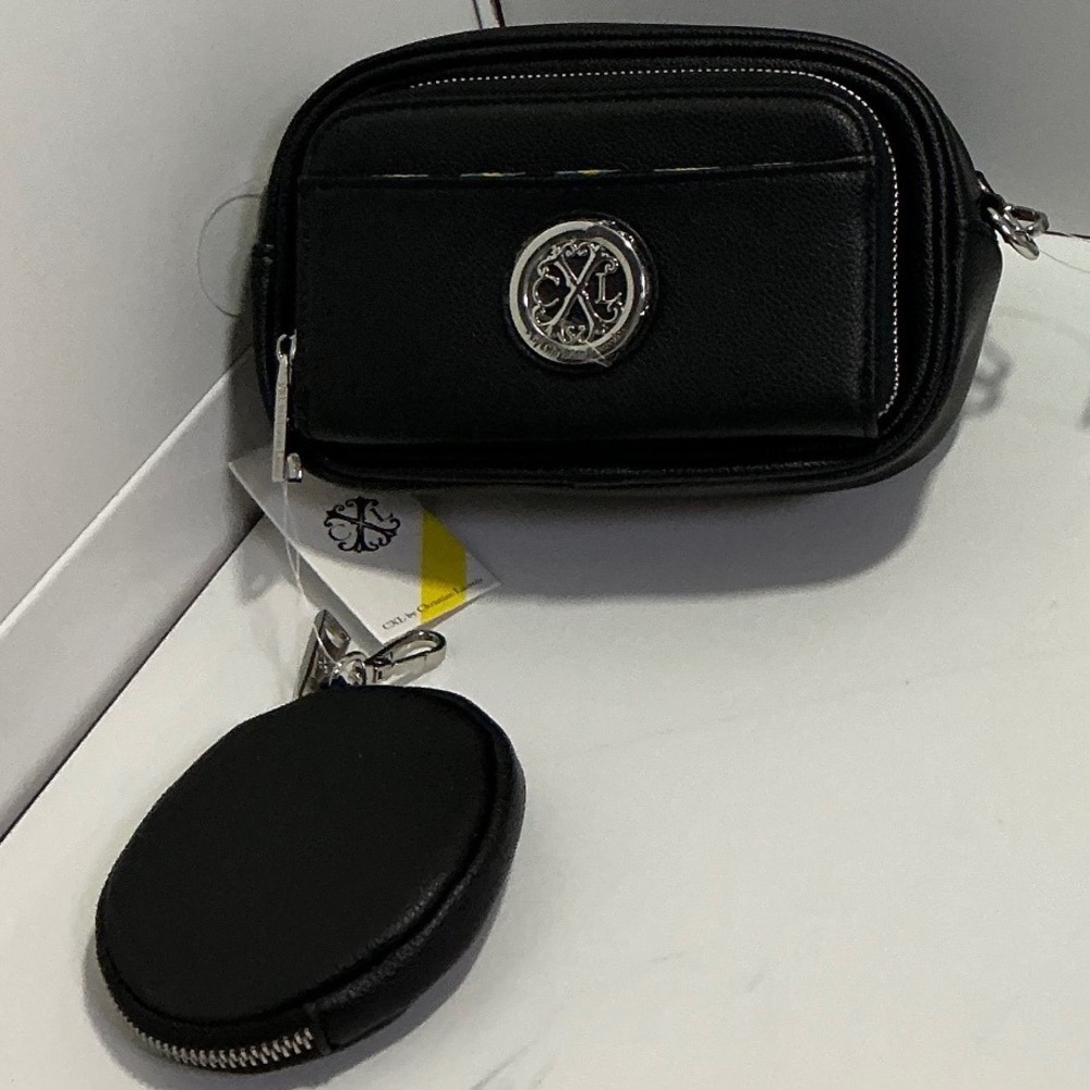CXL by Christian Lacroix Black Crossbody Camera Bag with Coin Purse NWT